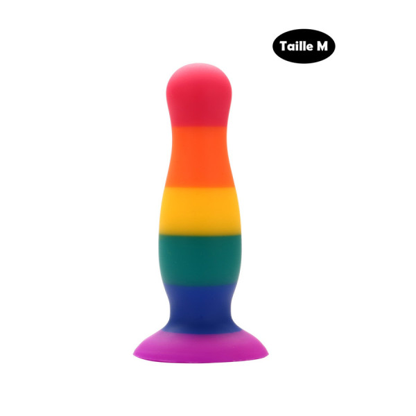 Plug anal ventouse multicouleur taille M 